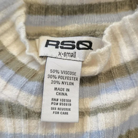 RSQ Striped Knit Sweater XS - Picture 7 of 8